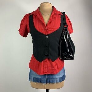 Y2K Pinstripe Top with Vest Lamasini